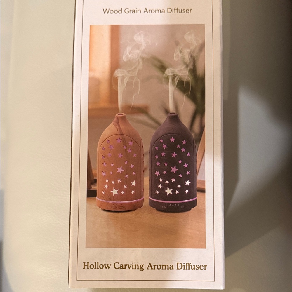 Hollow Carving Aroma Diffuser - Brown and Dark Brown